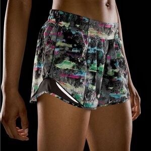 Lululemon Athletica Black and Green Athletic Shorts